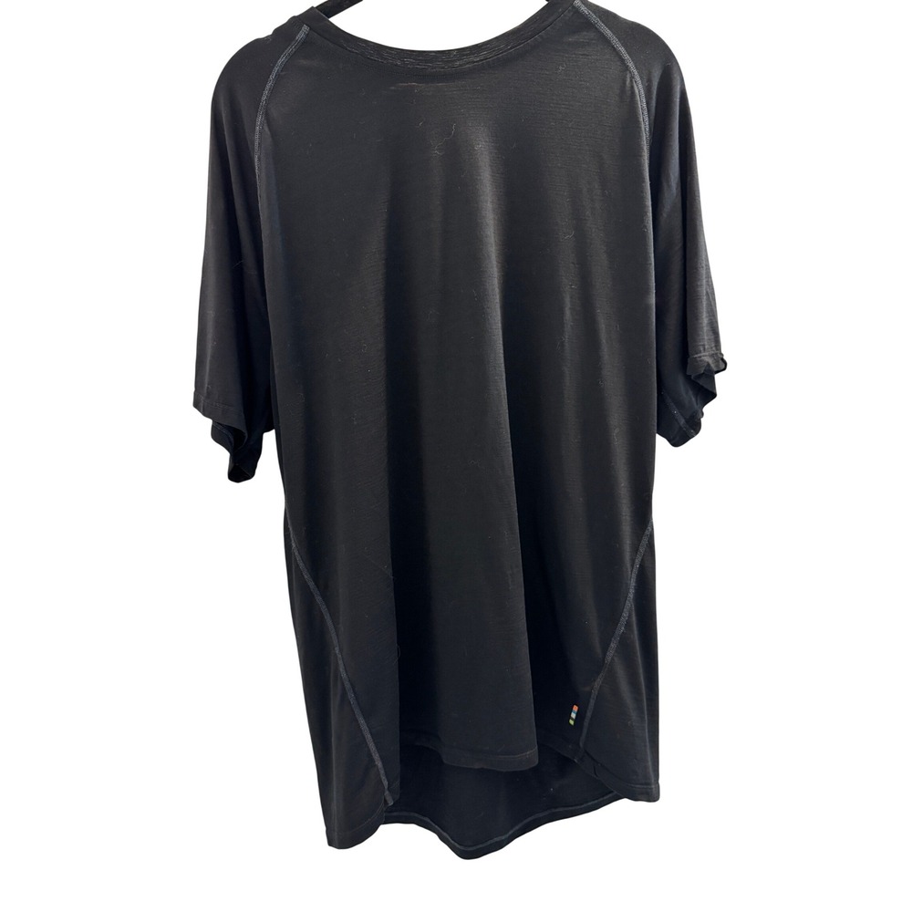 Smartwool T-Shirt Mens Large Black Merino Wool Blend Short Sleeve Active Tee